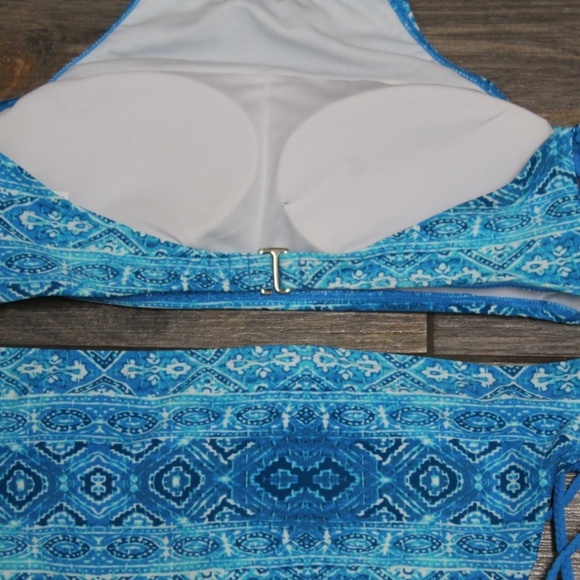 NWT Ocean Front Ninety Five Degrees Bikini Set Jrs Large High Neck Top & Bottoms - Picture 8 of 9